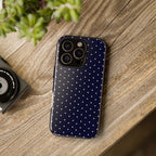 Navy Polka Dots Phone Case