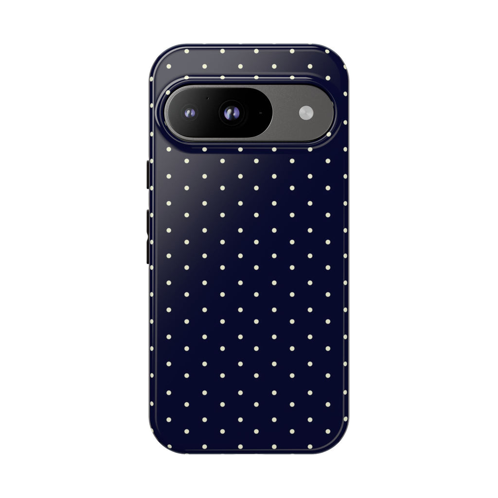 Navy Polka Dots Phone Case