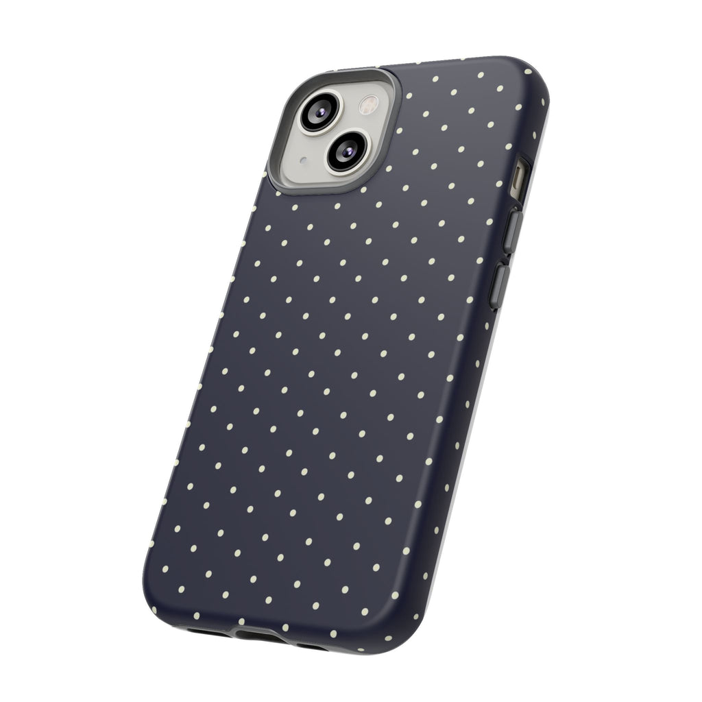 Navy Polka Dots Phone Case