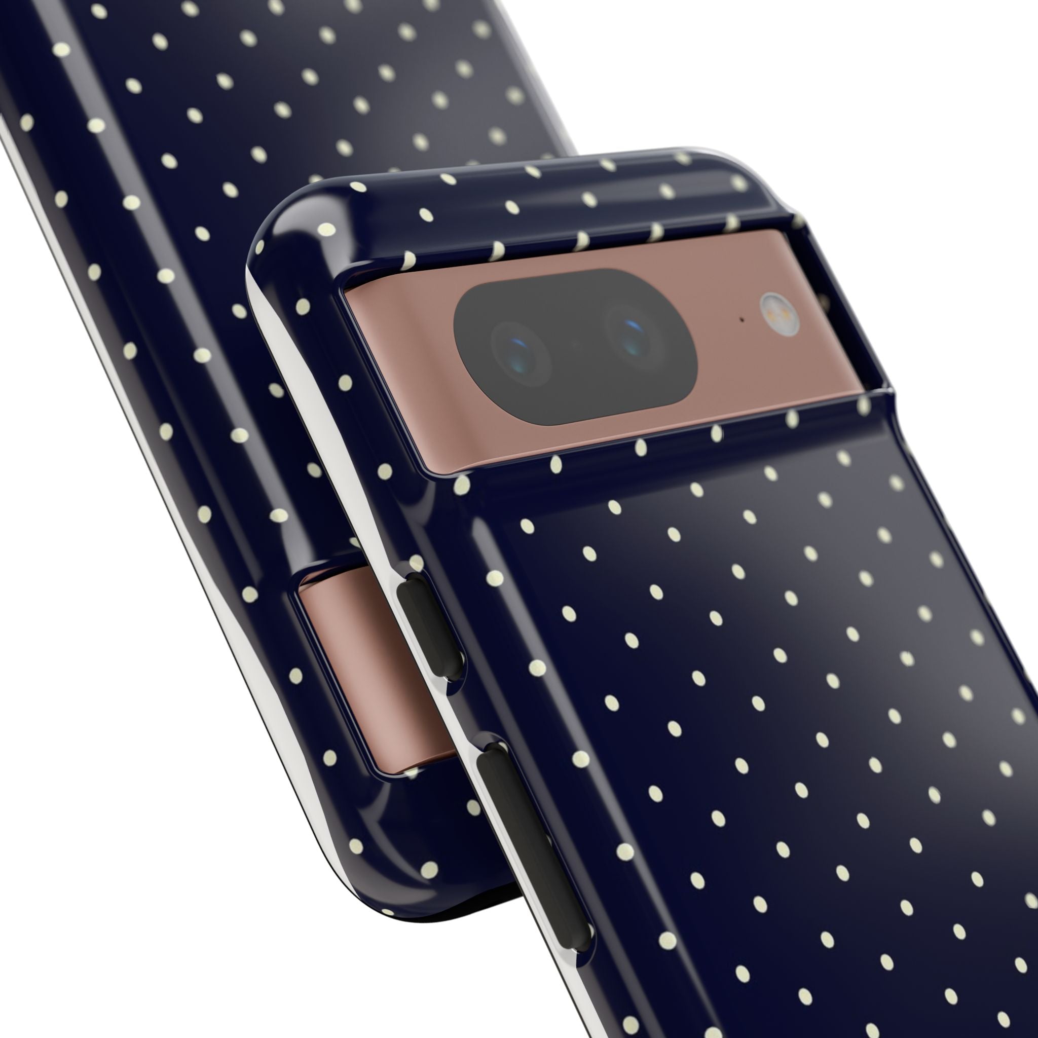 Navy Polka Dots Phone Case