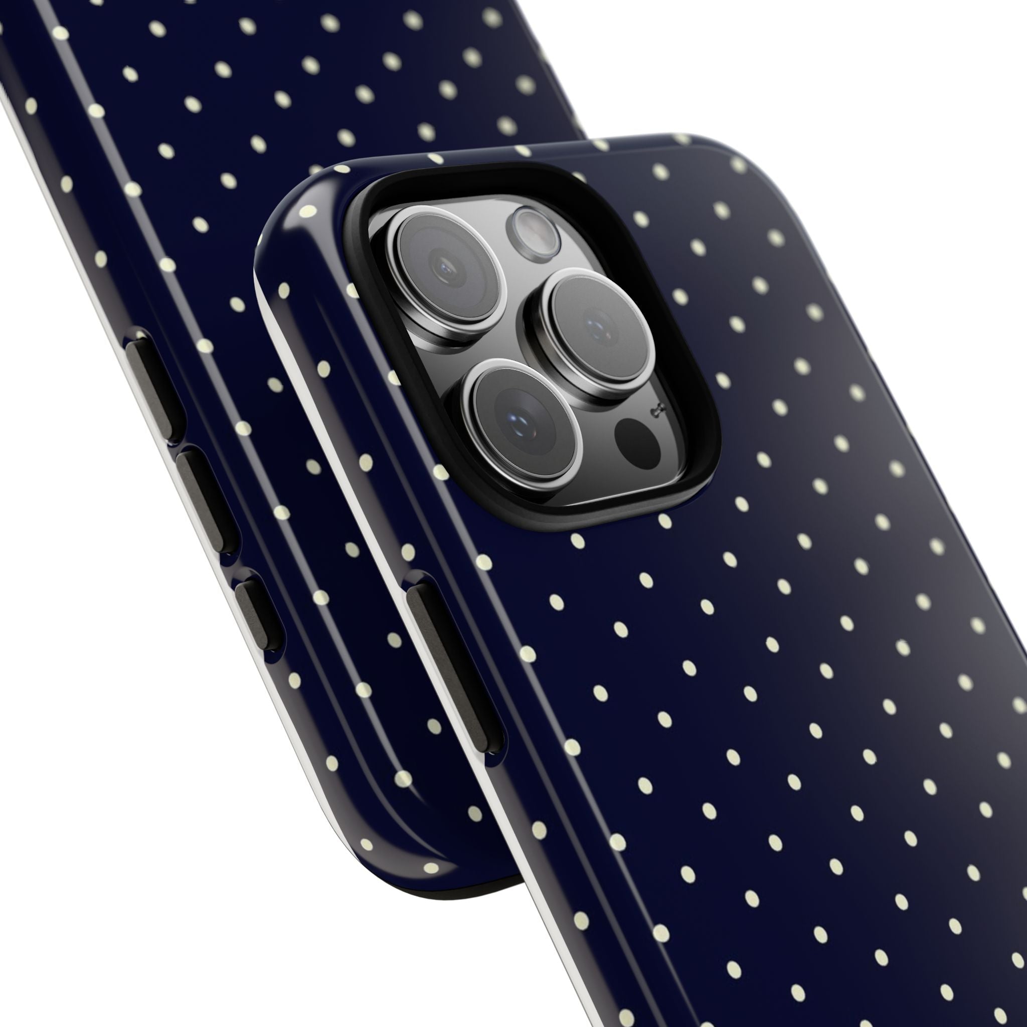 Navy Polka Dots Phone Case
