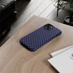 Navy Polka Dots Phone Case