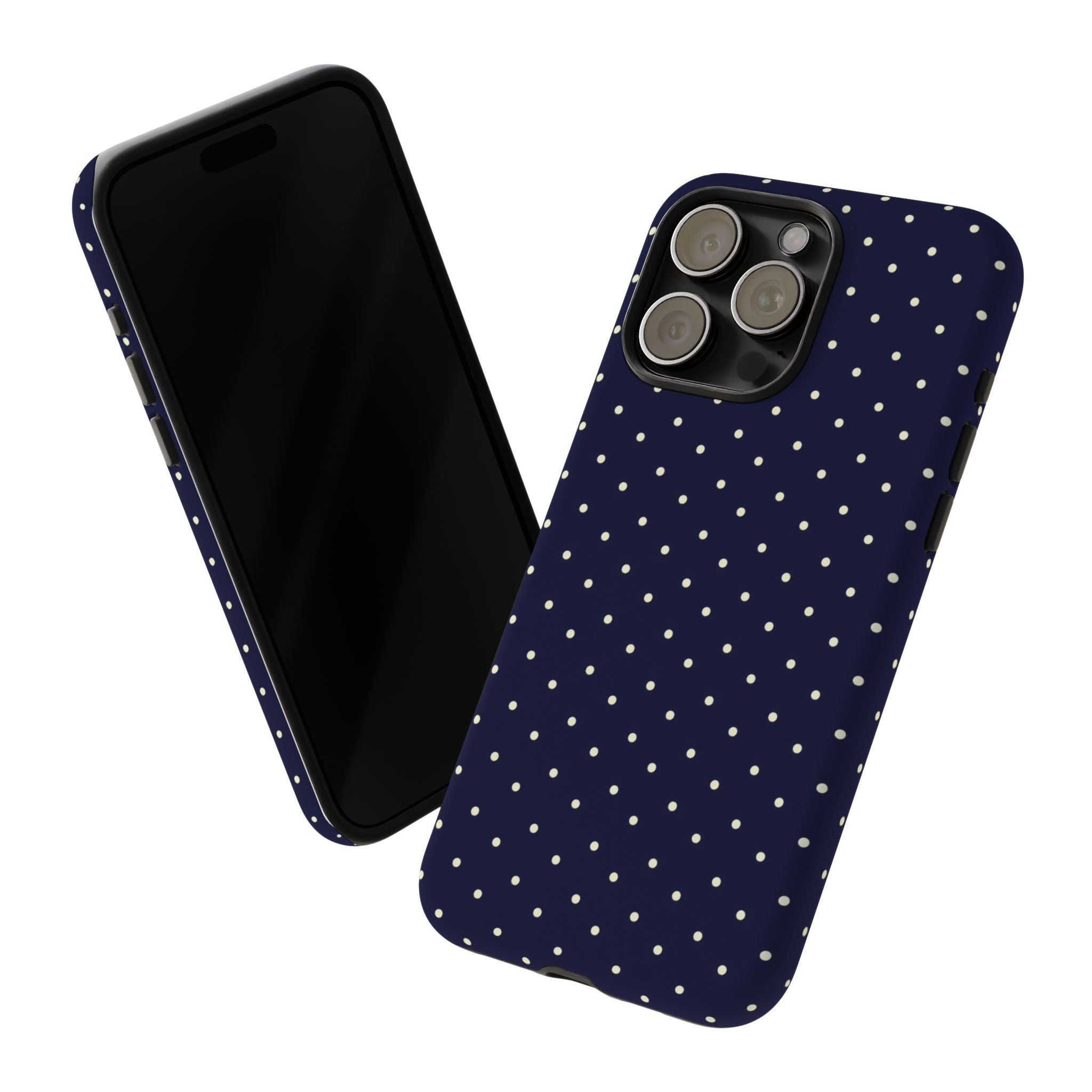 Navy Polka Dots Phone Case