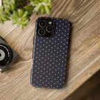 Navy Polka Dots Phone Case