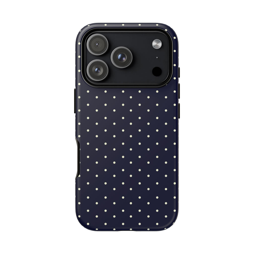 Navy Polka Dots Phone Case