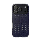 Navy Polka Dots Phone Case
