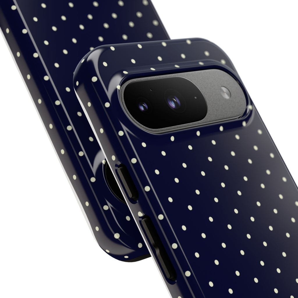 Navy Polka Dots Phone Case