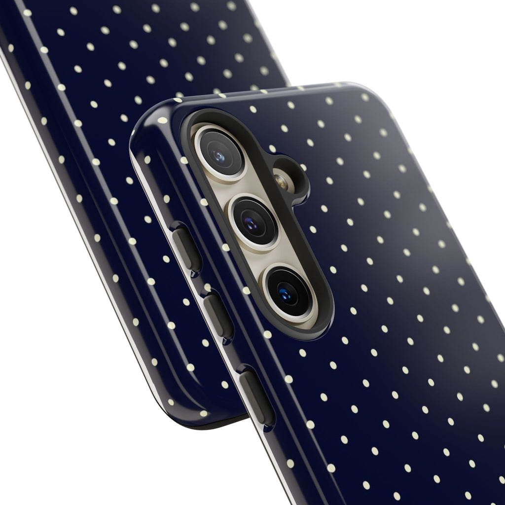 Navy Polka Dots Phone Case