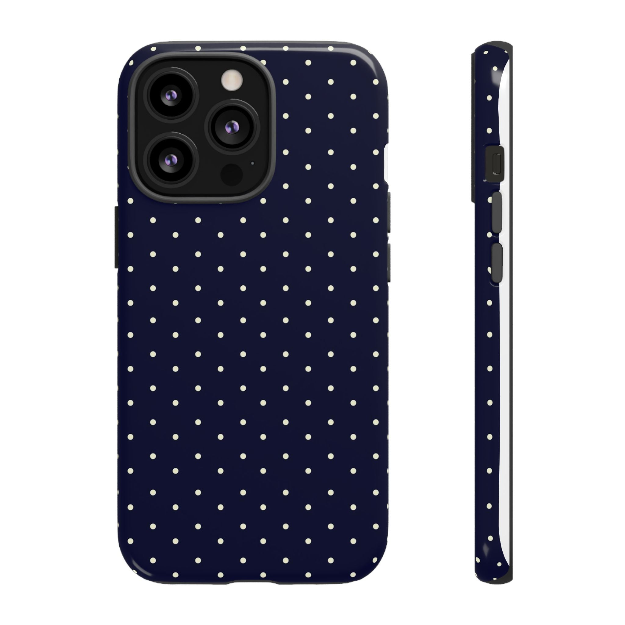 Navy Polka Dots Phone Case