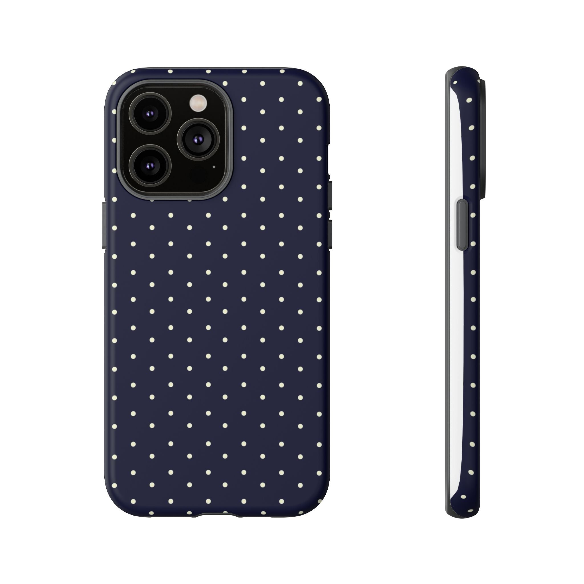 Navy Polka Dots Phone Case