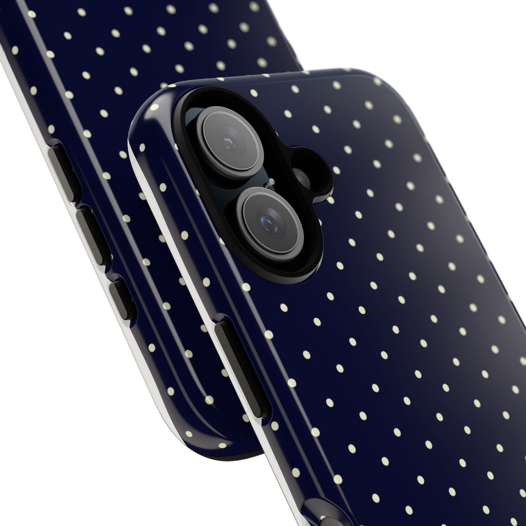 Navy Polka Dots Phone Case