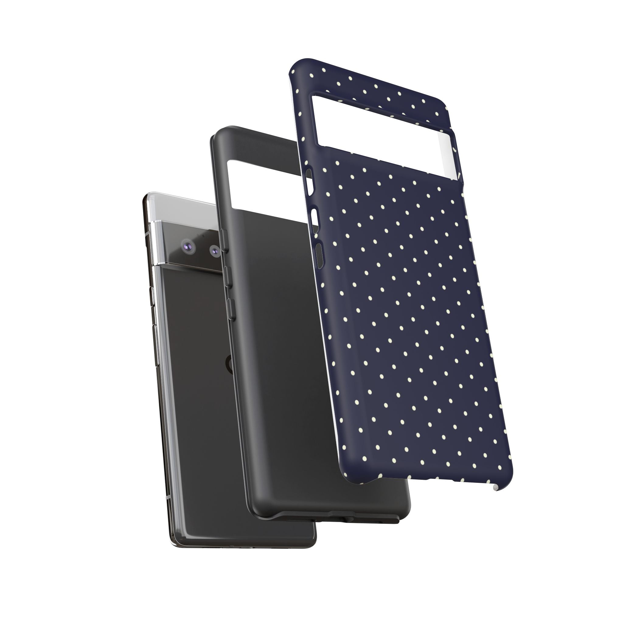 Navy Polka Dots Phone Case