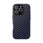 Navy Polka Dots Phone Case