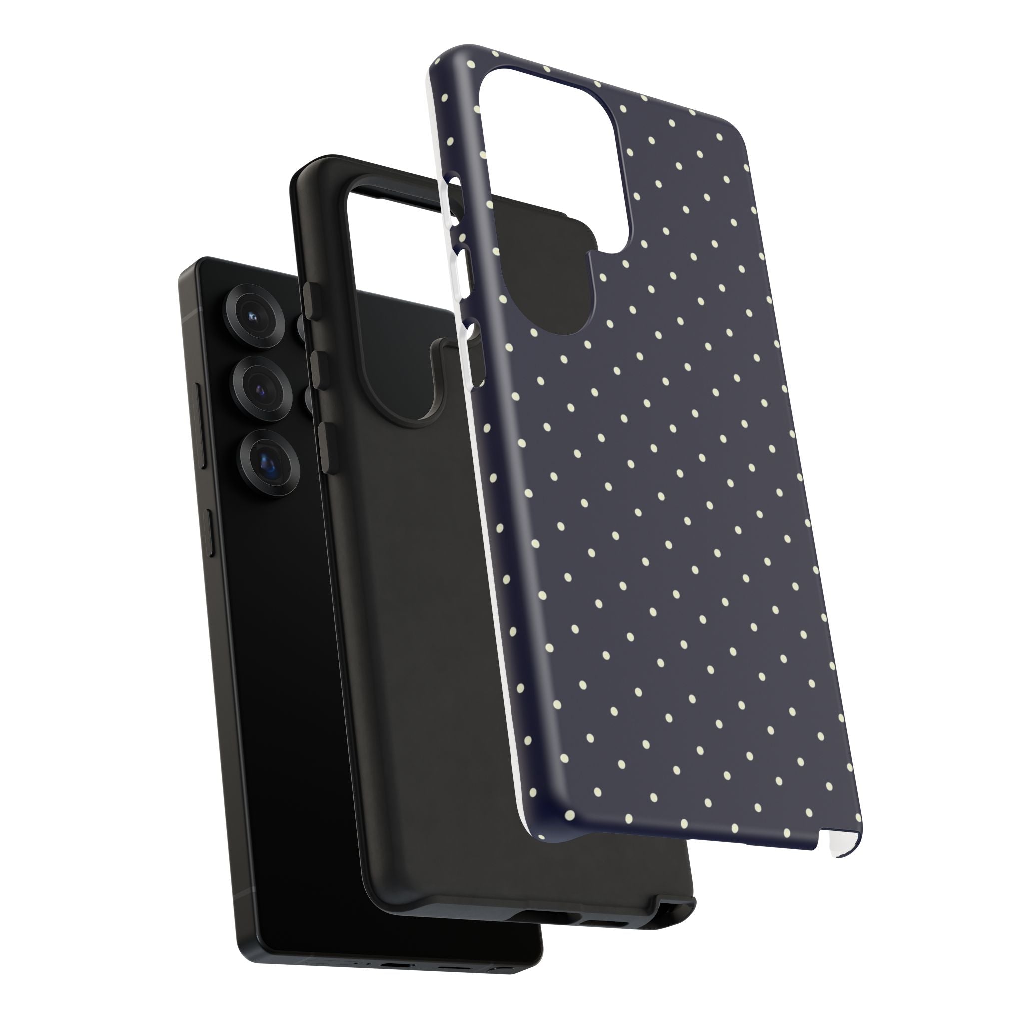 Navy Polka Dots Phone Case