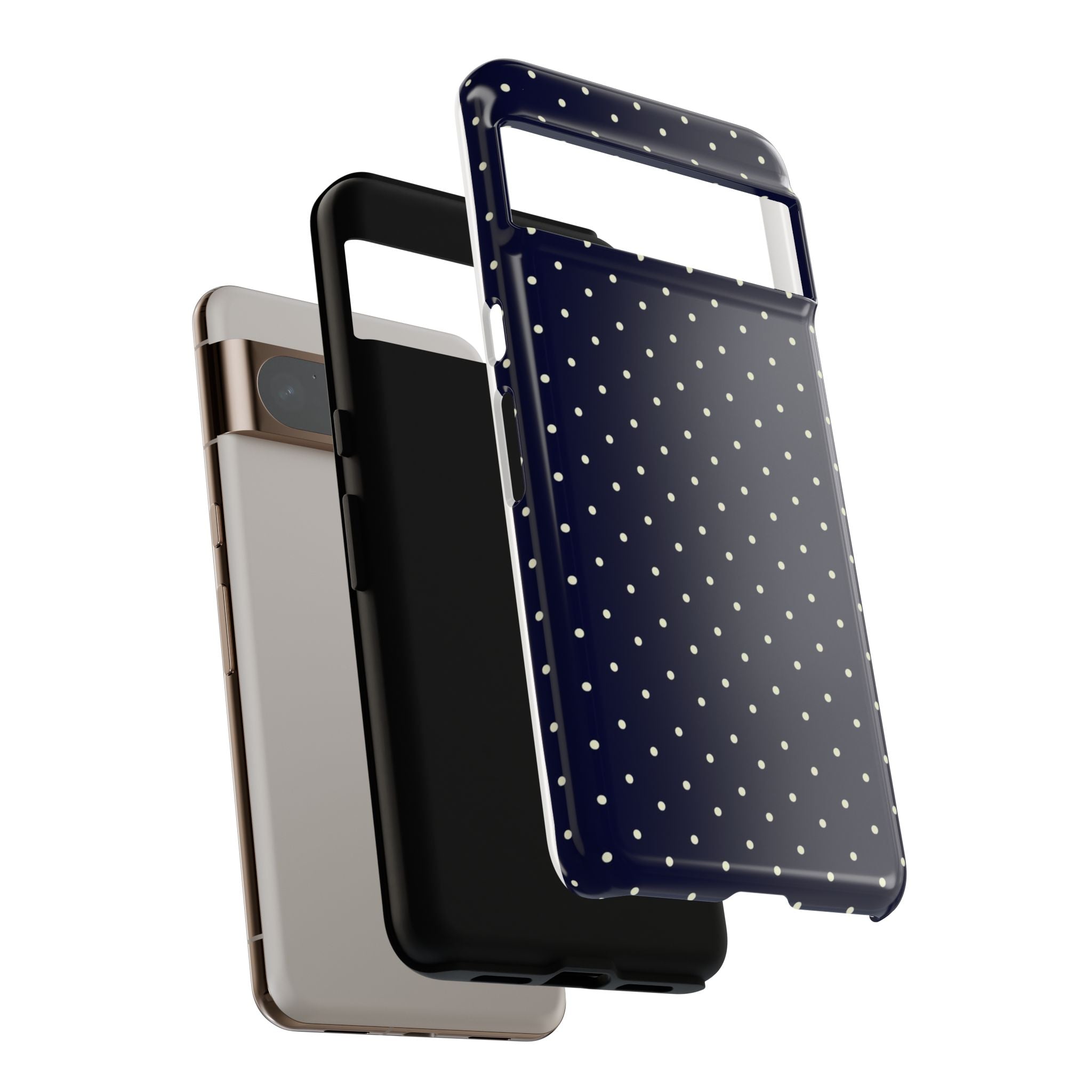 Navy Polka Dots Phone Case