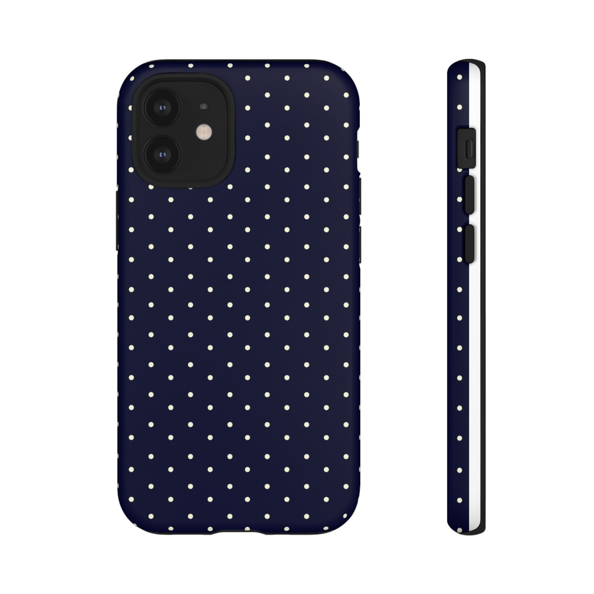 Navy Polka Dots Phone Case