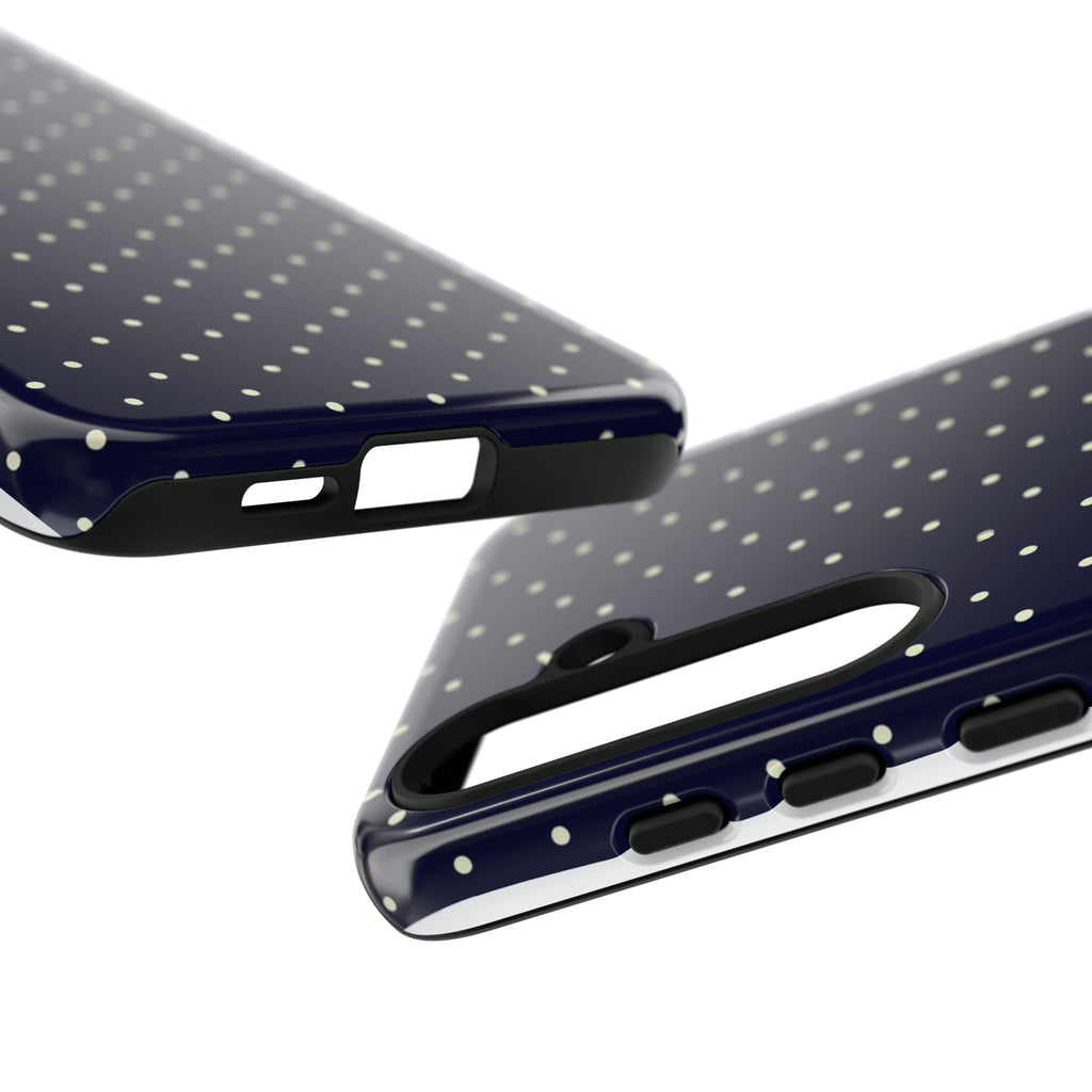 Navy Polka Dots Phone Case