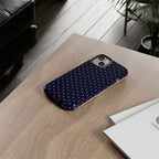 Navy Polka Dots Phone Case