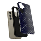 Navy Polka Dots Phone Case