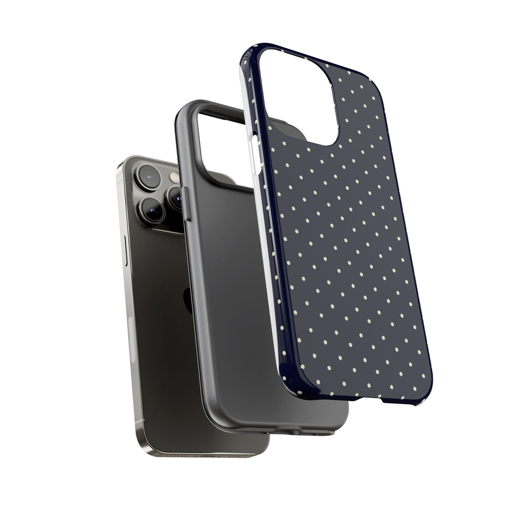 Navy Polka Dots Phone Case